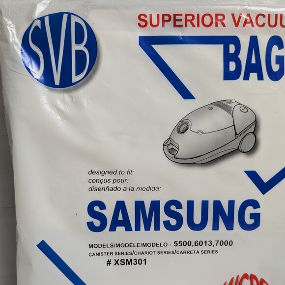 SAMSUNG XSM301 VACUUM BAGS FOR MODELS 5500 6013 7000 MICRO FILTRATION NEW NIP 5 - Picture 11 of 12